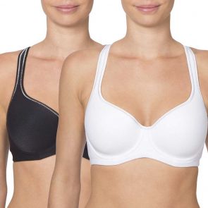 Triaction Racerback Sports Bra 2 Packs 10100655 Black/White