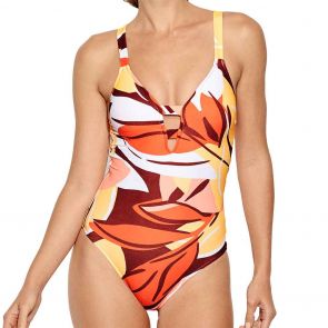 Seafolly Cut Copy Deep V One Piece Malliot 10634-614 Tangelo