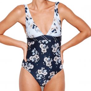 Seafolly Splendour V Neck Swim One-Piece 10851-613 Indigo