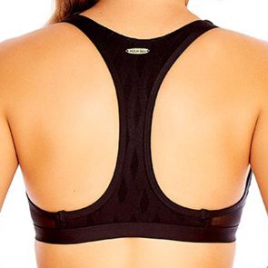 FINAL SALE Aqua Blu Luxe Racer Back Swim Top A8039LX Black