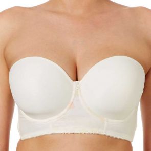 Freya Lingerie Deco Shape Strapless Longline Bra Ivory AA1462