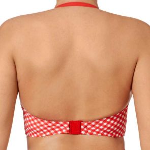 FINAL SALE Freya Swim Tootsie Underwire Bandeau Bikini Top Poppy Check AS3603 NO SHOULDER STRAPS