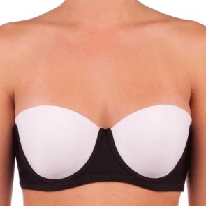 FINAL SALE Heaven Fashion Plains Babein Balconette Top Black/White H4011FP