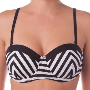 Finch Swim Riviera Balconette Top Black/White RVT213