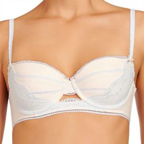 Pleasure State White Label Gloria Goodnight Contour Balconette Bra Cream Pink/Illusion Blue P23-2298W