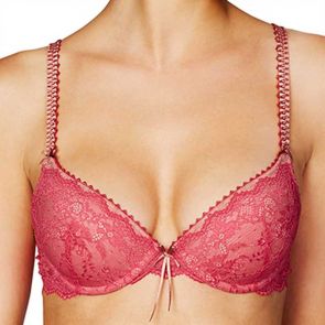Heidi Klum Intimates Masquerade Muse Contour Plunge Bra Teaberry/Cafe Creme H22-1388