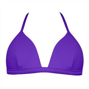 Aqua Blu Back To Basics Triangle Bikini Top Bright Violet A6032BB