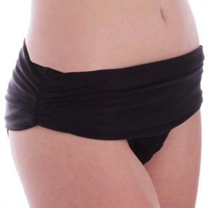 FINAL SALE Aqua Blu Luxe Skirted Brief Black A6053LX