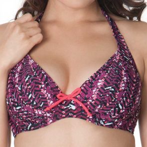 Curvy Kate Swim Instinct Halterneck Bikini Top Cherry Berry CS2921