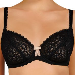 Lovable Ece Queen Underwire Bra LL20-1148 Black/Soft Pink