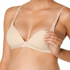 FINAL SALE Lovable Maternity Suddenly Shapely Moulded T-Shirt Nursing Bra Nude LLSS154NB
