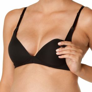 FINAL SALE Lovable Maternity Suddenly Shapely Moulded T-Shirt Nursing Bra Black LLSS154NB