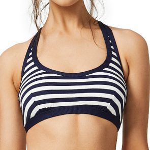 Moontide Above Board Underwire Scoop Neck Top M6484AB Navy