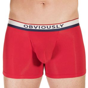 Obviously PrimeMan Boxer Brief 3 Inch Leg A00 Red