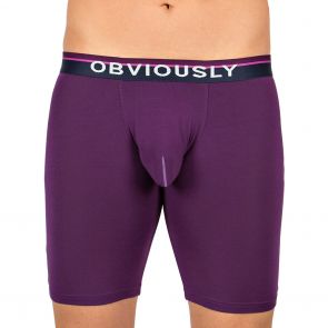 Obviously PrimeMan Boxer Brief 6 Inch Leg A09 Purple
