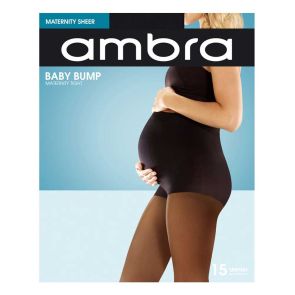 Ambra 6-Pack 15D Baby Bump Tight Black