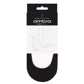 Ambra 12-Pack Bamboo Ecostyle Footlets Black