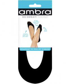 Ambra No Sweat Footlet 2-Pack AMNSWFT2P Black