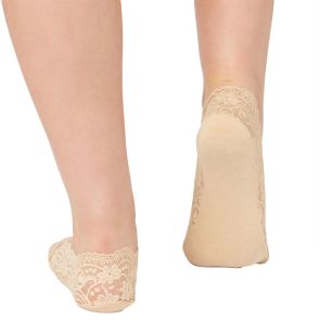 Ambra Lace Footlet 2 Pack Natural