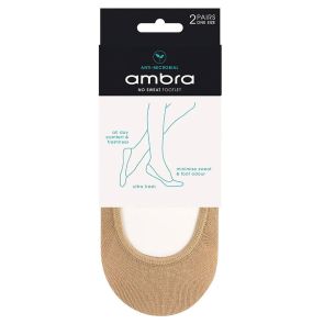 Ambra No Sweat Footlet 2-Pack Natural