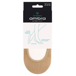 Ambra No Sweat Footlet 2-Pack AMNSWFT2P Natural