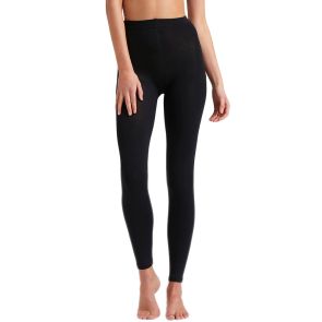 Ambra 6-Pack Fleece Opaque Leggings Black