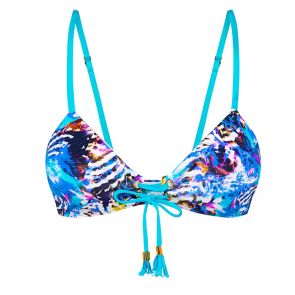 Aqua Blu Papillon Tassel Bralette A051701 Multi