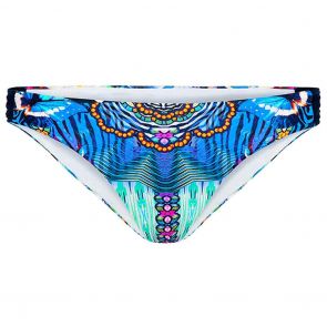 Aqua Blu Savannah Gathered Side Swim Bikini Bottom A071707 Blue