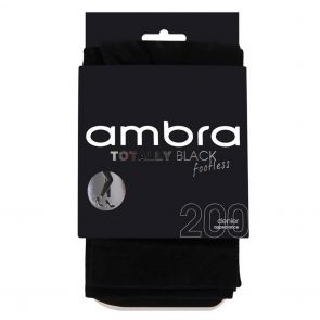 Ambra 200D Totally Black Footless Tights ATOBLFTLS Black Multi-Buy