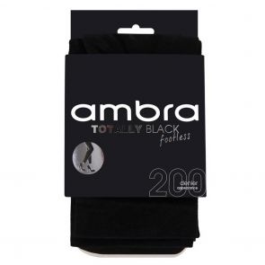 Ambra 200D Totally Black Footless Tights ATOBLFTLS Black Multi-Buy