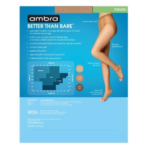 Ambra Better Than Bare No Toe Pantyhose Bondi Buff Multi-Buy