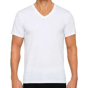 Calvin Klein Cotton Class Short Sleeves 3 Pack V-Neck Tee BM4065 White