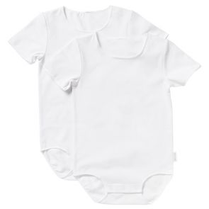 Bonds Wonderbodies Short Sleeve Bodysuit 2-Pack BY4TA White