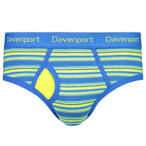 Davenport Essentials Shade Mens Brief DM161-036Z Lime/Faience Stripe