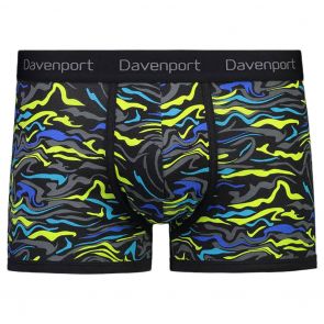 Davenport Bodyfit Mens Trunk DM163-665Z Neon Wave Print