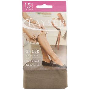 Kayser 10-Pack Silky Elastane Knee Highs H10202 Smoke