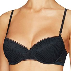 Heidi Klum Intimates Talisman Charm Contour Balconnet Bra Black/Salute H23-1444