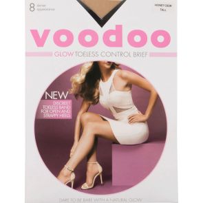 Voodoo 5-Pack Glow Toeless Control Brief Sheers H30558 Honey Dew