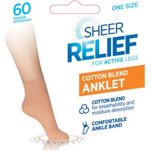Sheer Relief Anklets H33096 Beige MULTIBUY