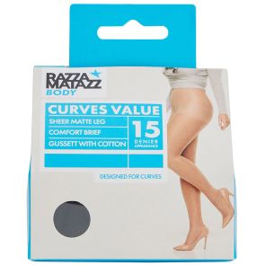 Razzamatazz 6-Pack Curvaceous Everyday Sheer Pantyhose H80035 Black