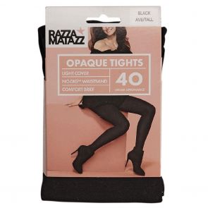 Razzamatazz 40D Comfort Brief Opaque Tights H80077 Black Multi-Buy