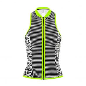 Heaven Splice Zip Front Swim Rash Vest H071704 White/Black