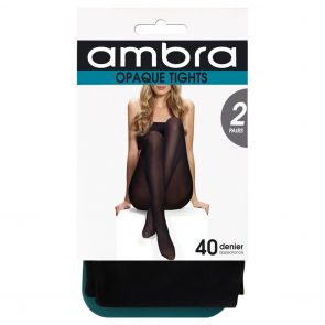 Ambra Tight Opaque 2-Pack 2P40DOPTI Black Multi-Buy