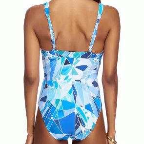 FINAL SALE Jets Adagio Plunge One Piece Swimsuit J10678 Mediterranean