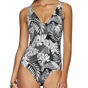 Jets Tranquillity D-DD Underwire One Piece Swim Suit J10734D Black/White