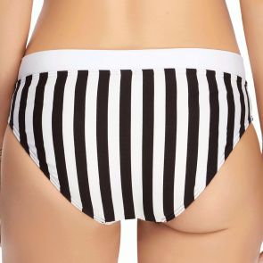 FINAL SALE Jets Liberate Banded Swim Bikini Bottoms J3692 Black/White