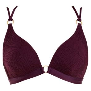FINAL SALE Jets Luscious Swim Triangle Top J40079 Plum