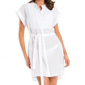 Jets Parallels Shirt Dress J60450 White