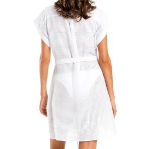 FINAL SALE Jets Parallels Shirt Dress J60450 White