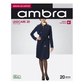 Ambra 6-Pack Qantas Legcare 20 Support Tights Black